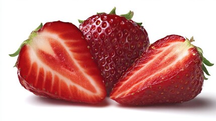Fresh and delicious strawberries. Healthy Food. Close-up of fresh strawberries. Copy space area