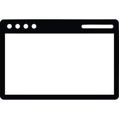 Obraz premium Blank Website Browser Window Icon, Simple Webpage Interface, Empty Digital Screen