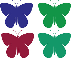 Fototapeta premium set of colorful butterflies