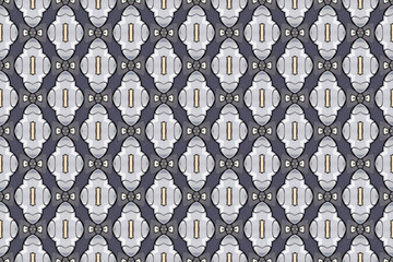 Seamless Graphic Visual Luxury Fabric Template Symmetric Cloth Texture Endless Decoration Background Interior Tile Perspective Fashion Wallpaper Design Art Digital Textile Shape Geometric Pattern.