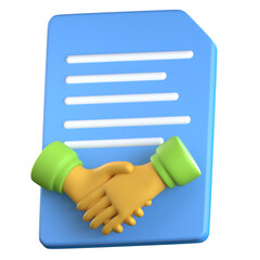 Terms and Conditions scroll 3D Icon colorful style