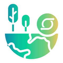 Fototapeta premium conservation Gradient icon