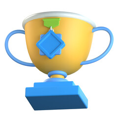 Achievement badge 3D Icon colorful style