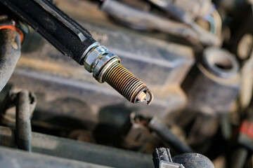 Spark plugs for gasoline engines that are old and have expired will cause incomplete combustion in...