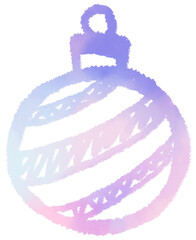 Christmas ball pastel watercolor