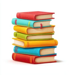Stack of colorful books (9)
