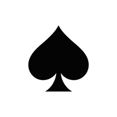 Fototapeta premium Black spade playing card symbol isolated on white background
