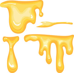Melting cheese Vector Illustration