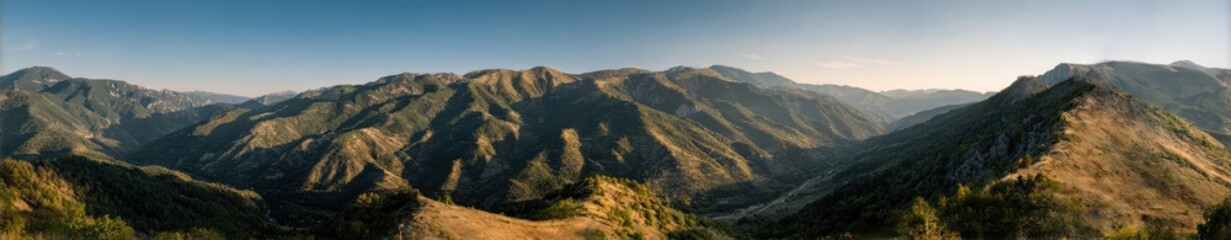 Naklejka premium Panoramic mountain range view