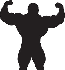 Fototapeta premium Bodybuilder silhouette vector illustration
