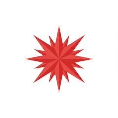 Red Starburst: A Geometric Design