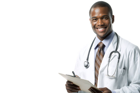 Smiling African American doctor