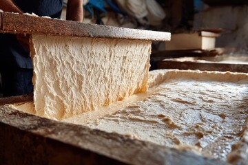 Preparing Food in Rural Kitchen Authentic cuisine process for traditional dish