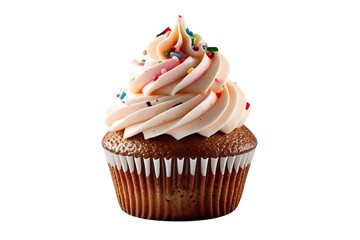 chocolate cupcake on transparent  background