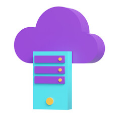 Cloud Server: Modern 3D Pastel Icon