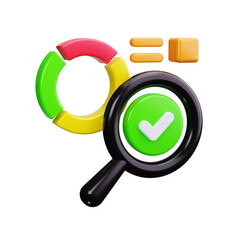 business intelligence 3d render icons