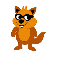 Fototapeta premium Cartoon Tasmanian Devil Vector Illustration Wearing Sunglasses