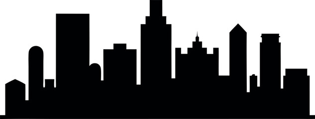 Houston City Skyline Silhouette Vector, New York City Skyline 