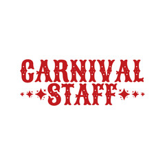 Carnival Staff Typography Emblem Design