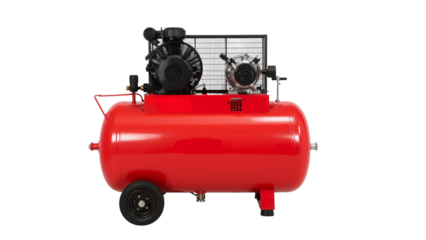 Powerful red air compressor for professional workshop and industrial applications, providing reliable pneumatic power