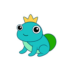 Fototapeta premium Cartoon Tree Frog Tadpole Vector Wearing a Bow Tie