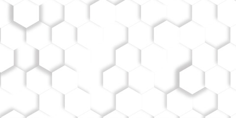 Background with white lines Hexagon structure futuristic white background and Embossed Hexagon, honeycomb white Background. Modern white hexagon futuristic wallpaper. Hexagon mesh cell texture. 