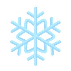 Simple Blue Snowflake Illustration
