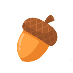 Cute Cartoon Acorn with Cap