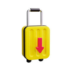 Luggage 3d render icons