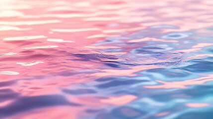 パステルカラーの水面と光の反射