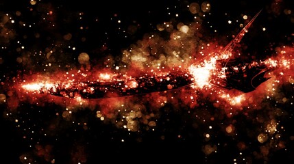 Abstract depiction of a celestial object in vibrant hues.