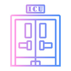 emergency unit Line Gradient Icon