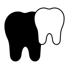Tooth black icon