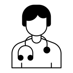 Doctor black icon