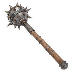 Medieval Spiked Mace A Detailed CloseUp