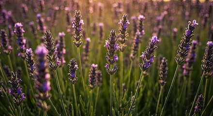 Obraz premium Lavender Field at Sunset