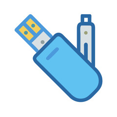 Portable pocketknife design with USB drive and lighter elements