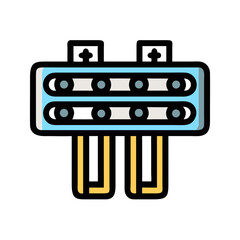 Abstract computer component illustration with pastel tones on black