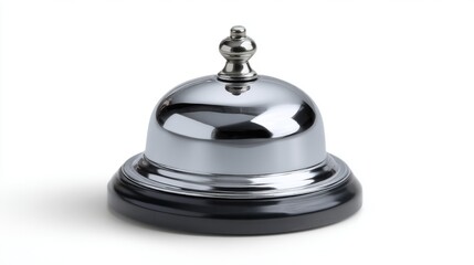 Modern call bell with sleek design isolated on white, ideal for office settings or customer service promotions 
