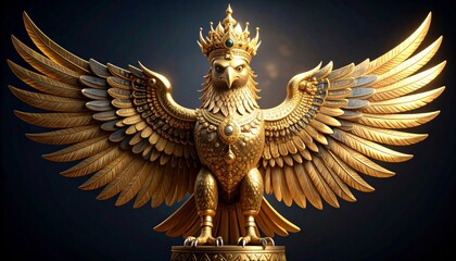 Garuda Eagle as Sky King with Crowned Wings 