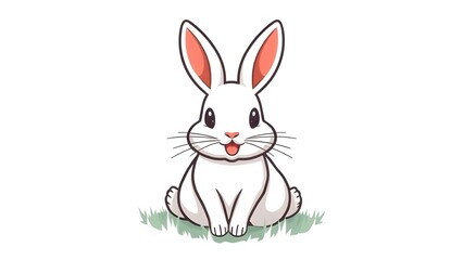 Obraz premium vector illustration of a rabbit