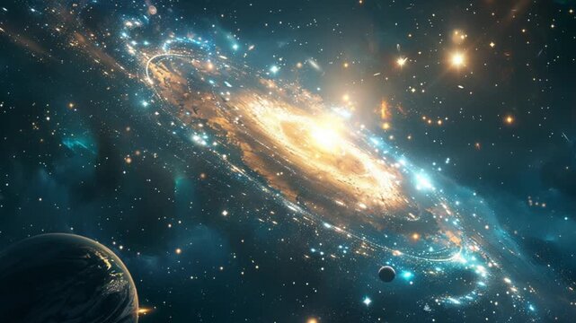 Galactic cartographer mapping unknown star system 4K Videos