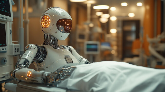 Medical assistant robot supporting a surgeon in a sterile operating room
