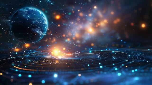 Galactic cartographer mapping unknown star system 4K Videos