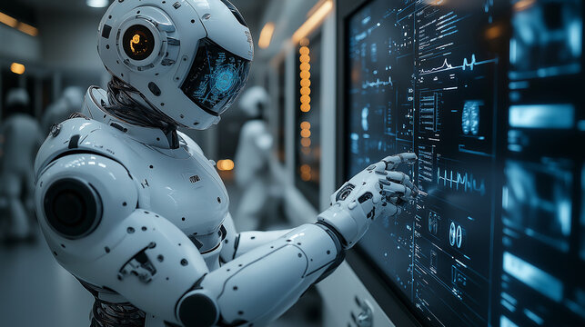 Medical scanning robot using AI to detect patient data from holographic display