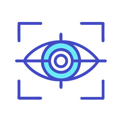 Eye icon targeting system illustration concept graphic on black