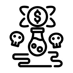 toxic economic Line Icon