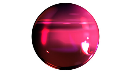 pink crystal ball on white background
