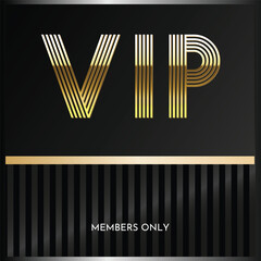 Gold VIP members only badge luxurious exclusive access privilege design