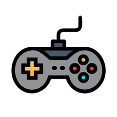 Fototapeta premium Retro Gamepad Illustration on Black Background for Gaming Concepts